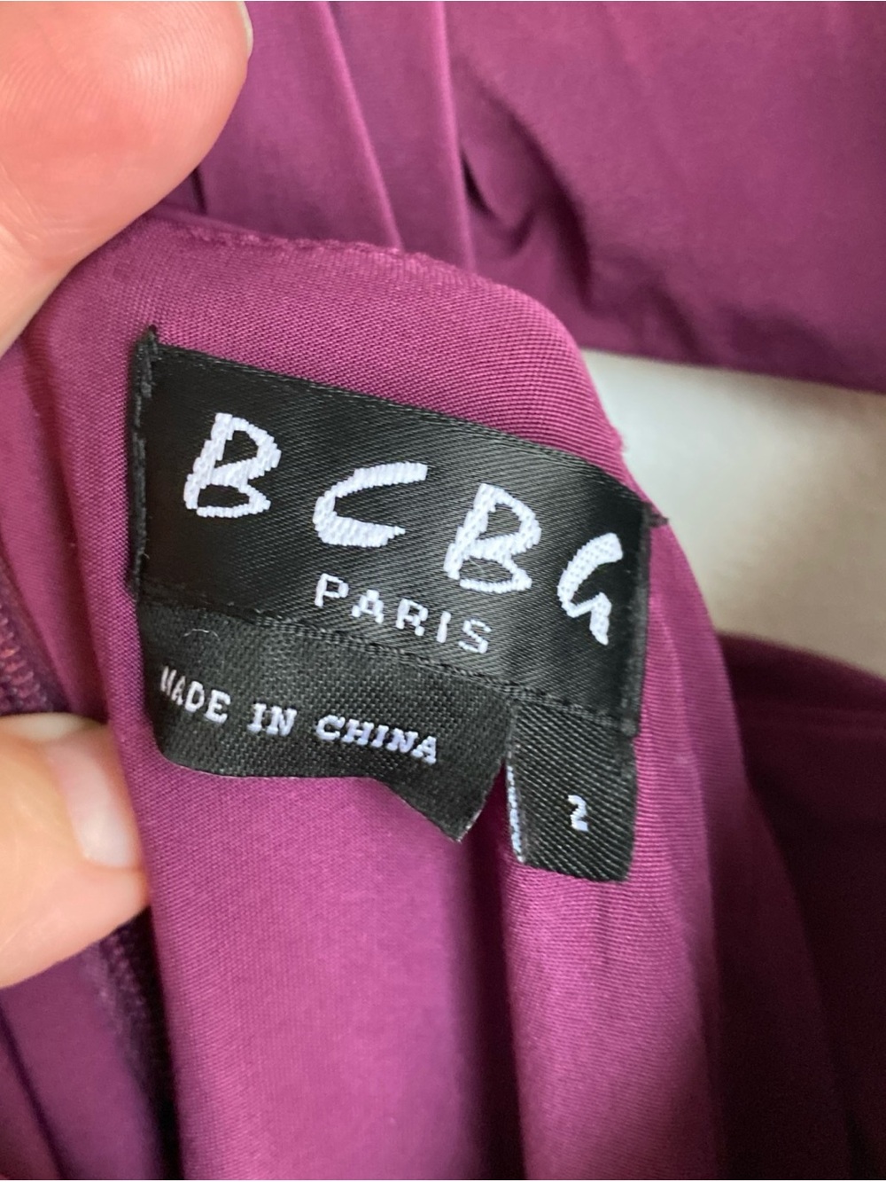 Plum BCBG Max Azria Halter Neck Ruched Maxi Dress Size2 - Picture 8 of 13
